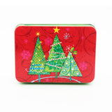 Christmas C.D Tin Box(9*6.5*2.8CM) with festive tree design on a red background.