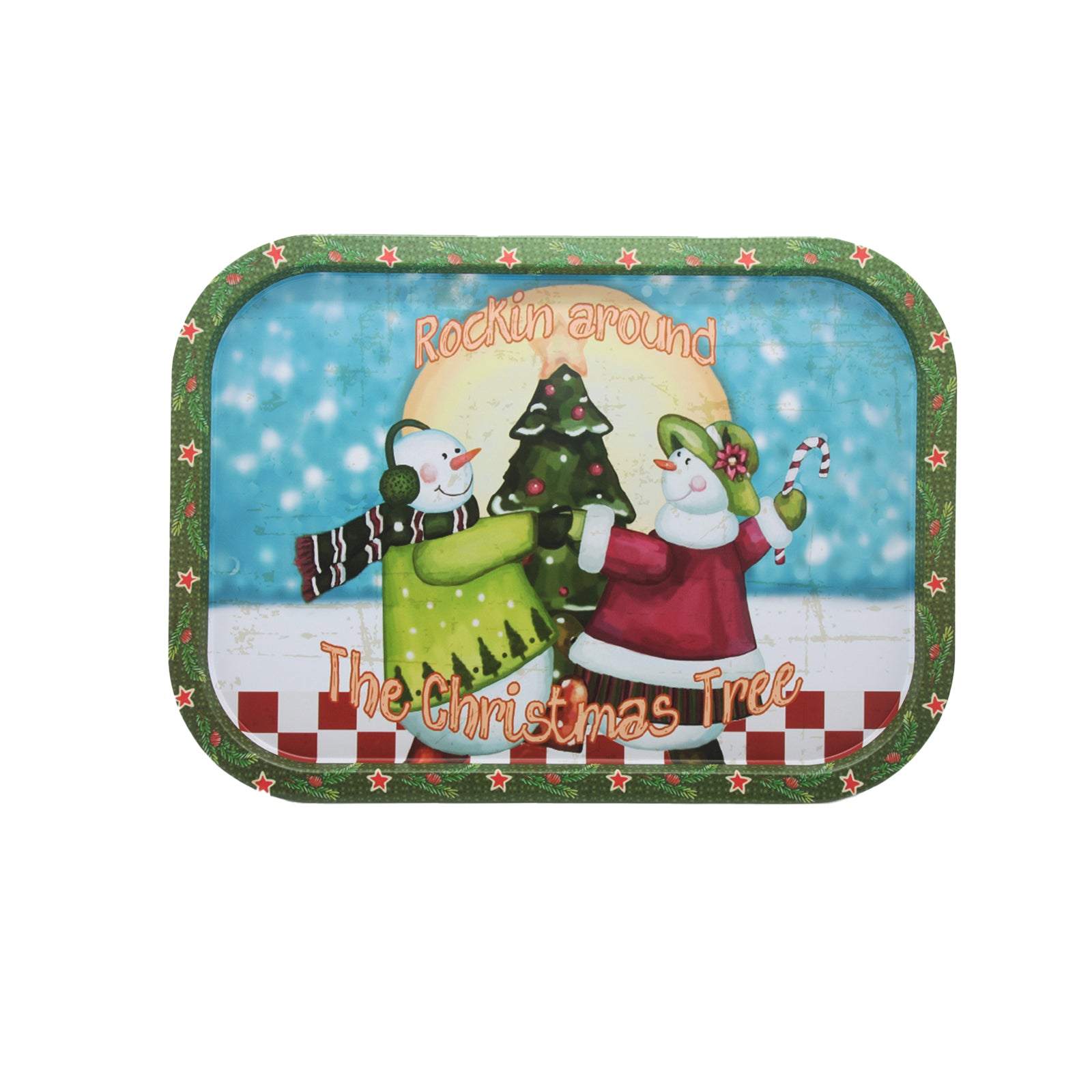 Christmas Metal Tray(25/40*28.5CM)