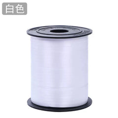 Curling Ribbon Roll(0.5CM*200M/White) on a black spool, perfect for gift wrapping and crafts.