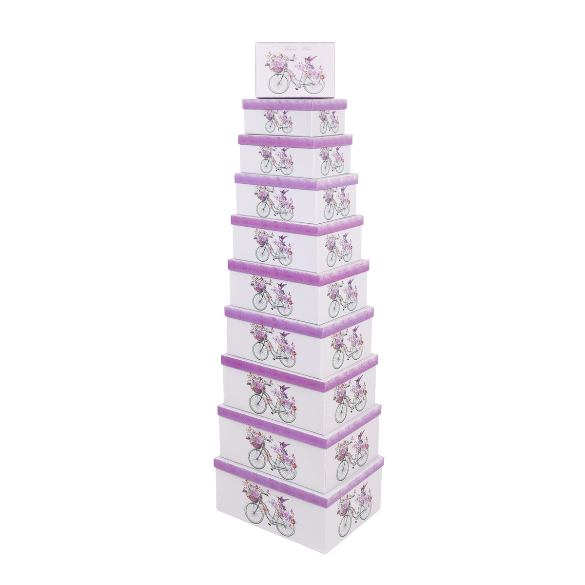 10PCS Gift Box Bicycle w Flower Whole Set