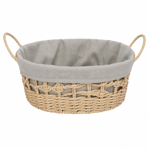 Small oval paper basket with handles 33 x 23 x 17 cm