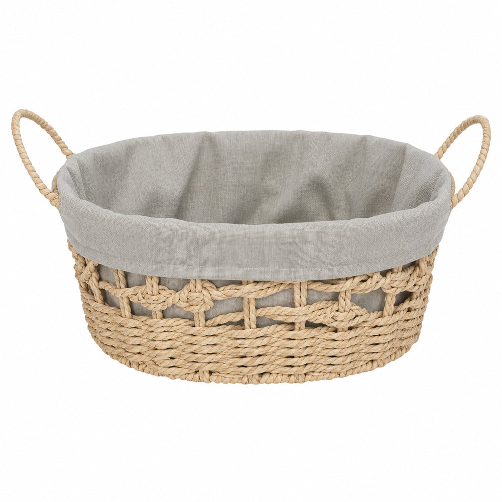 Small oval paper basket with handles 33 x 23 x 17 cm