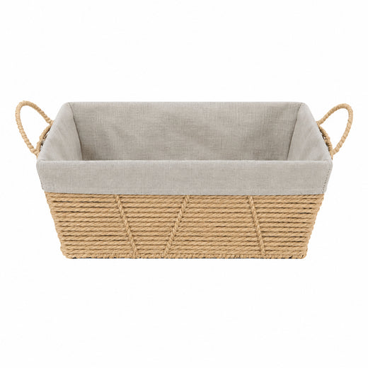 Small rectangular paper basket with handles 30 x 20 x 16 cm