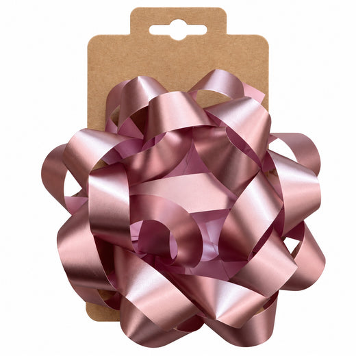 Pink metallic gift bow 12cm