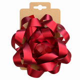 Red metallic gift bow 12cm