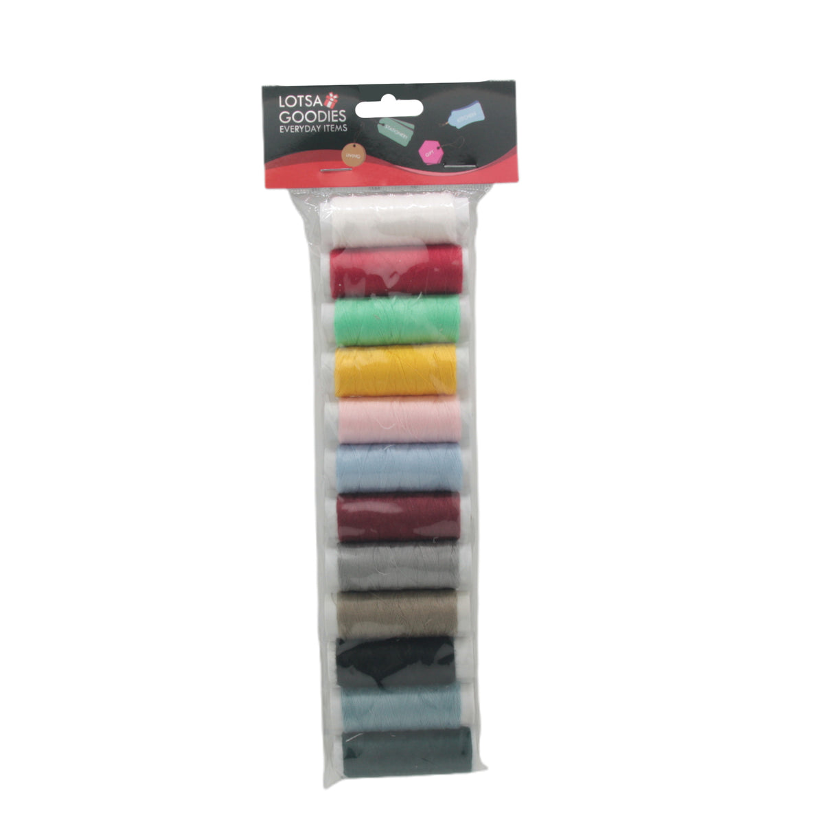70yd Colored Sewing Thread Set – 12PCS Assorted Spools for DIY & Crafts