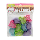Cookie Cutter(10PCS/SY8344) set of colorful animal-shaped cookie cutters in a clear package for baking fun.