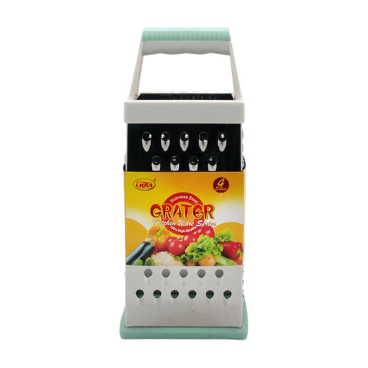 4-Sided Box Grater – Stainless Steel for versatile grating, shredding, and slicing in the kitchen.
