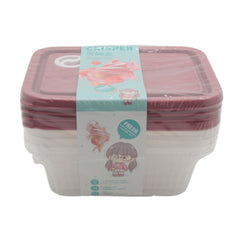 Plastic Food Storage Tray(4PCS/18*13.5*7CM) in packaging, ideal for keeping food fresh and organized.
