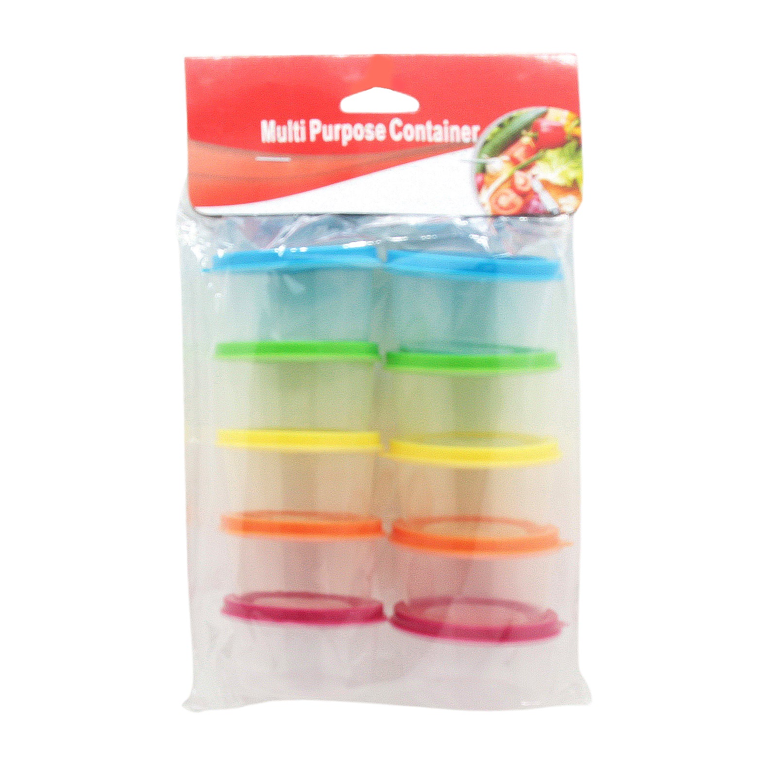 Multi-Purpose Plastic Container(10PCS) in assorted colors, ideal for storage and organization.