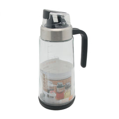 Glass Oil Bottle(630ML) with a sleek design and easy pour spout, ideal for kitchen use.