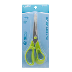 Multipurpose Scissors in green packaging, showcasing sharp blades and comfortable grip for versatile cutting tasks.
