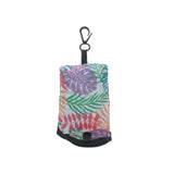 Foldable Shopping Bag(38*58CM) with colorful tropical leaf design, compact and portable for shopping.