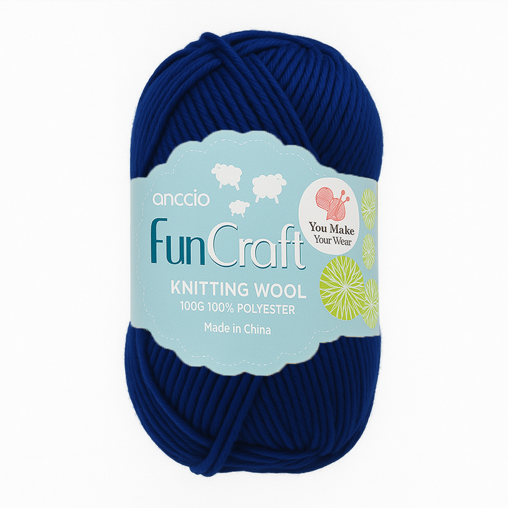 🧶 Soft Wool Yarn for Knitting & Crochet – 100g Ball(SQ765) in a vibrant blue color, perfect for crafting projects.