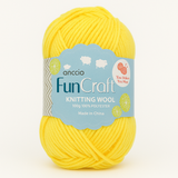 🧶 Soft Wool Yarn for Knitting & Crochet – 100g Ball(SQ765) in vibrant yellow color for all crafting projects.