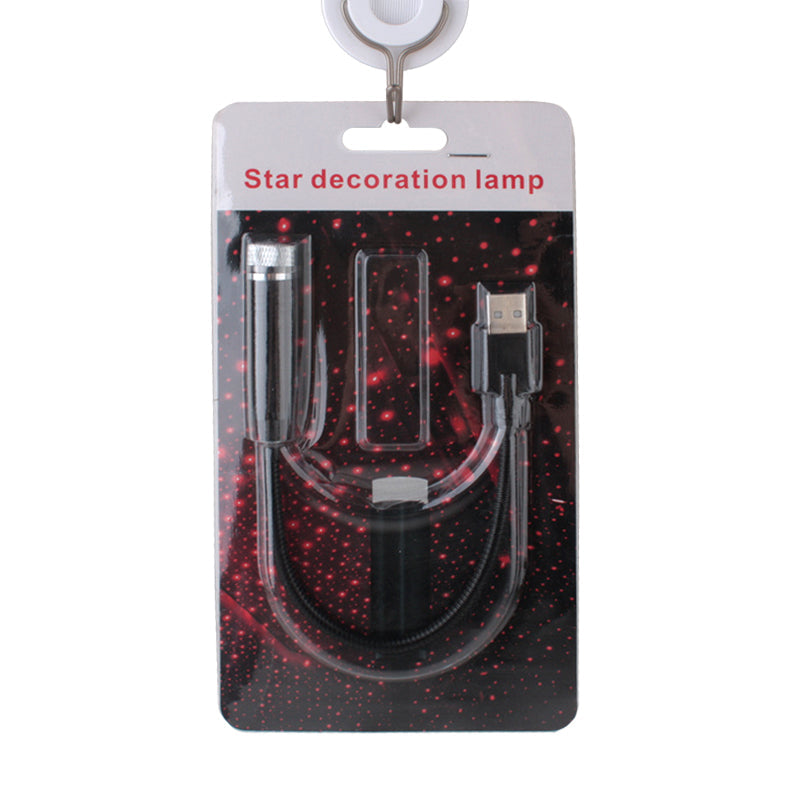 Star Decoration Lamp(R) packaging showing USB cable and lamp design with star patterns.