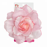 Light pink rose hair clip